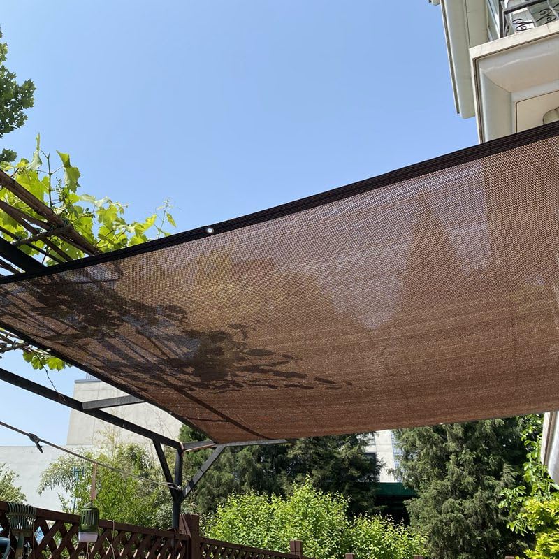 Sichtschutz Terrasse Verdicken Sie Anti-UV-Kaffeebraun-Sonnenschutznetz Gartenpflanzenabdeckung Sonnensegel Balkonterrasse Sichtschutz Balkon Sichtschutz Wetterfest(1m x 6m)