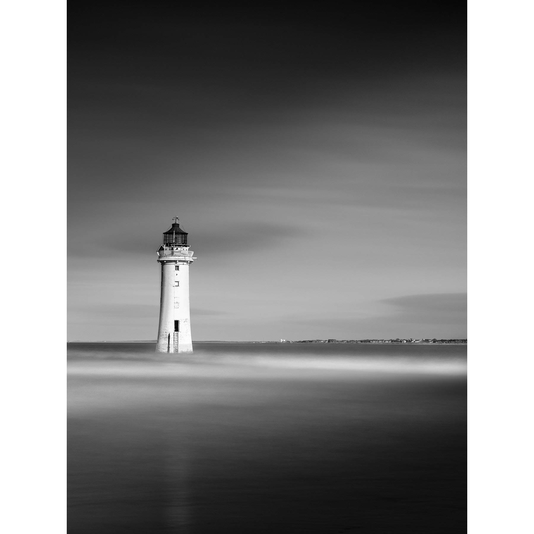 Artery8 Warby Lighthouse New Brighton Near Liverpool Photo Premium Wall Art Canvas Print 18X24 Inch
