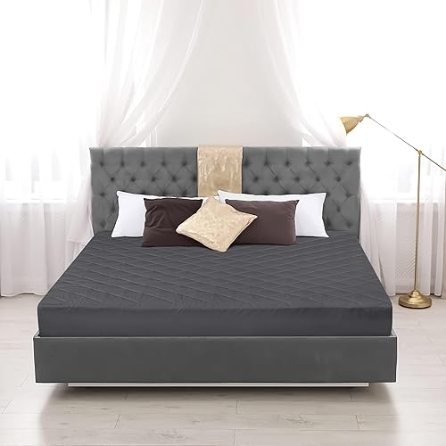 Miniatura 141 de Utopia Bedding Protector de colchón acolchado (individual) – Protector de colchón elástico ajustable – La funda de colchón se estira hasta 16