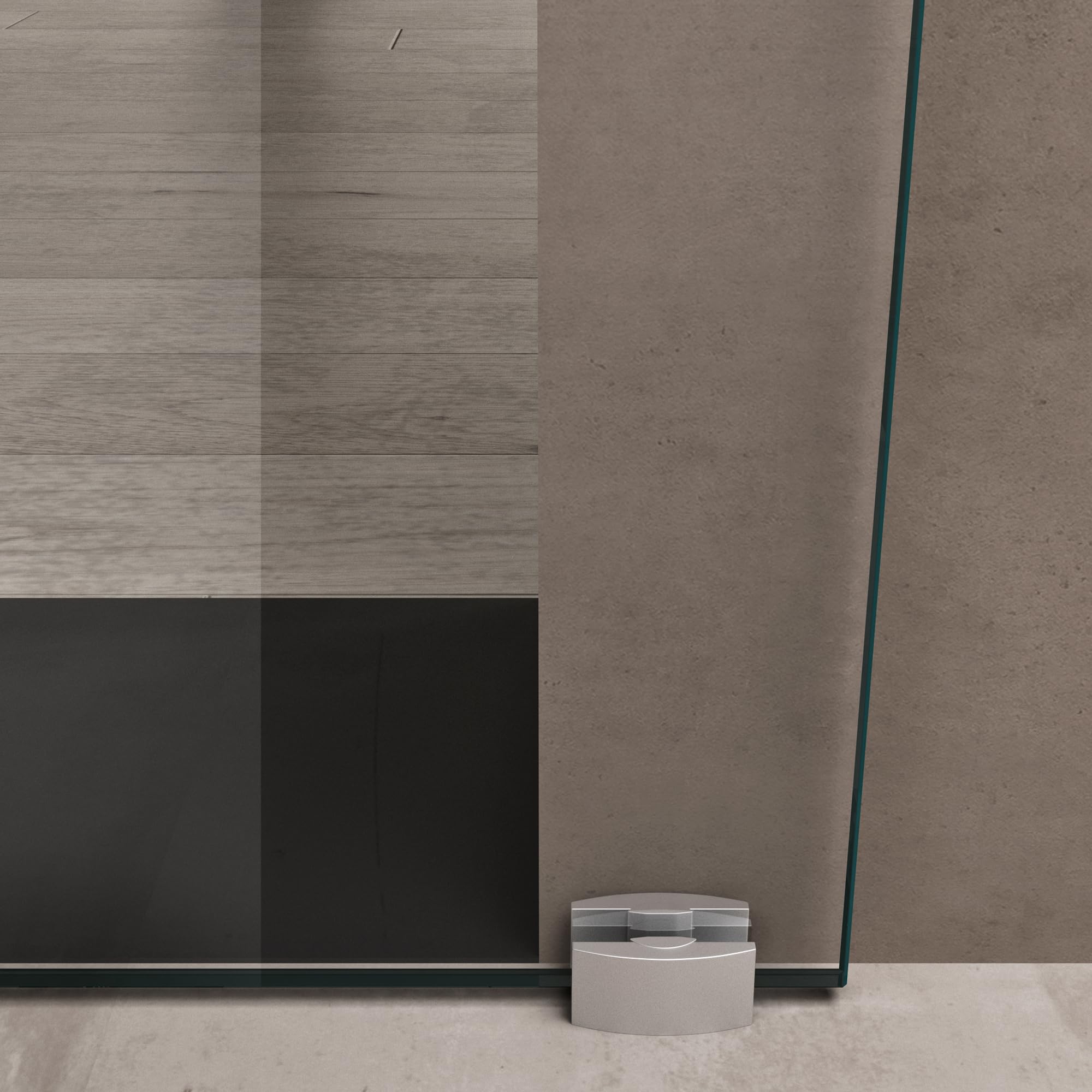 doporro Porta Scorrevole in Vetro per Interni 102,5x205 cm con Binario