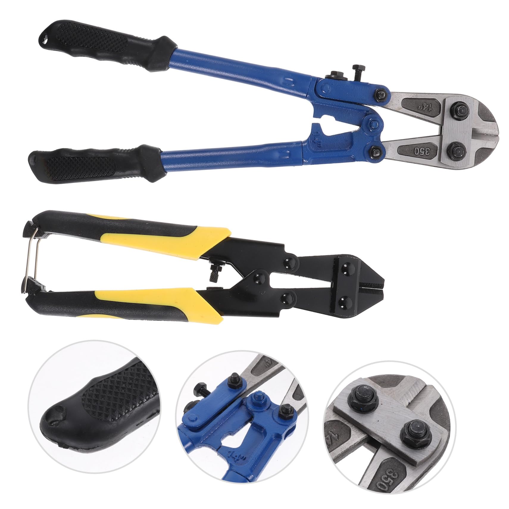 Tronchesi per Bulloni 8/14 Pollici in Acciaio T8 Manuali | 2 Pezzi, Impugnatura in Gomma, Design Heavy Duty, Taglio Facile di Filo D'acciaio