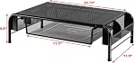 Simple Houseware Monitor Stand Riser with Organizer Drawer, Black