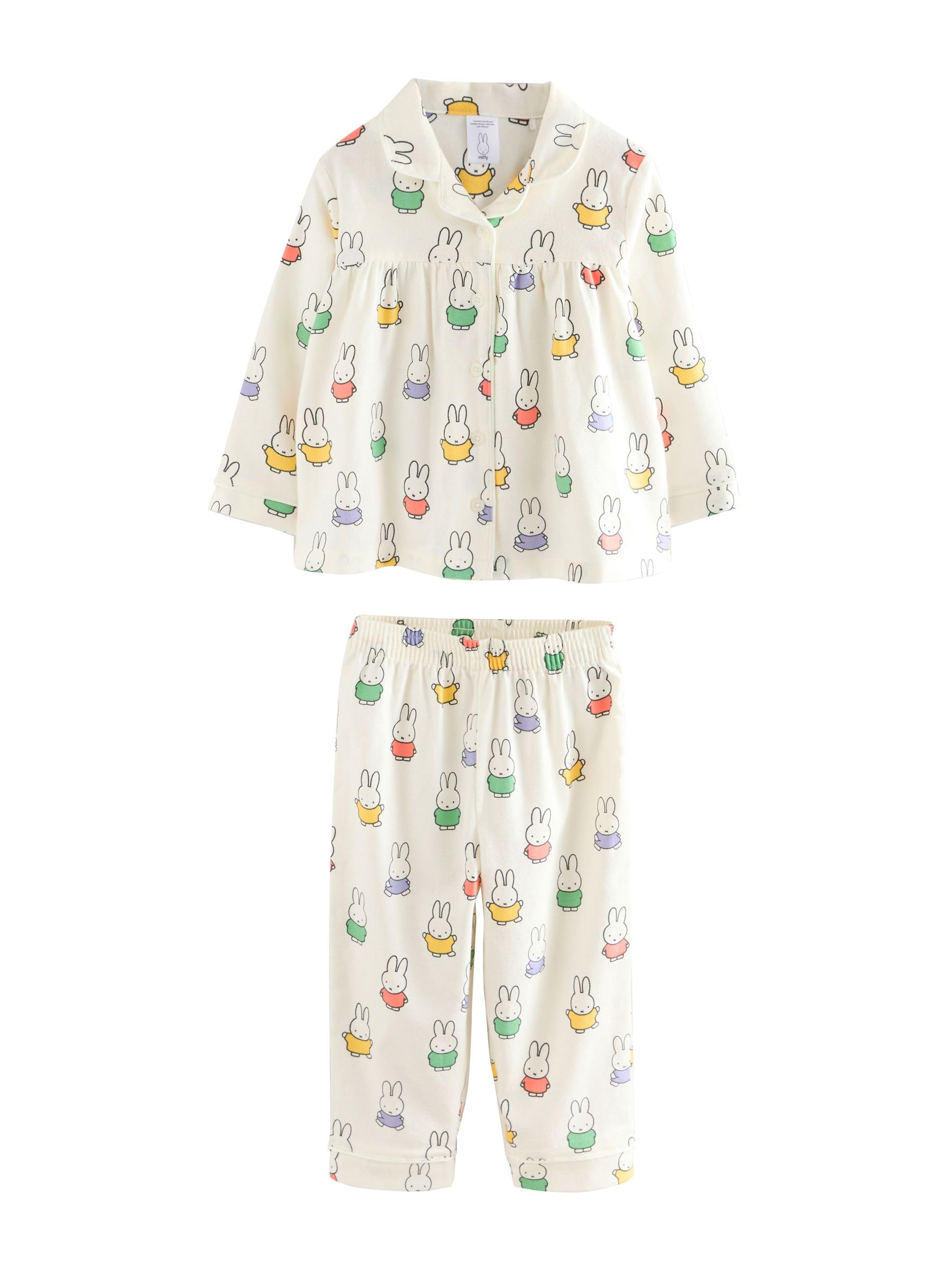 NEXT Ragazza Pigiama con Bottoni Miffy | Bambino, Standard, Mid Rise, Pull On, 100% cotone