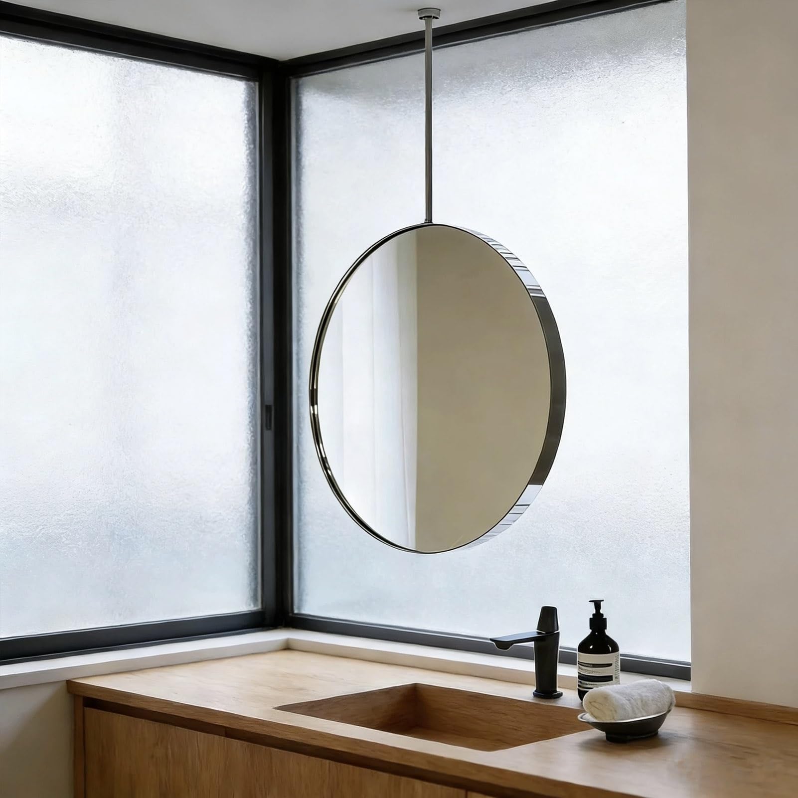 Specchio decorativo da parete per bagno, specchio da appendere al soffitto