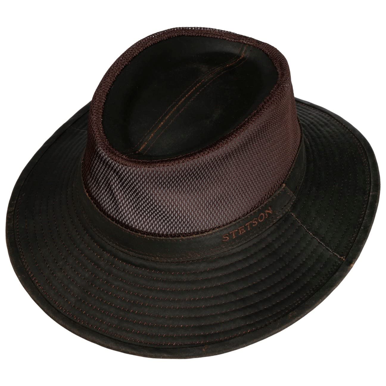 Stetson Sombrero de Tela Vented Crown Hombre - Sol Verano Safari Primavera/Verano