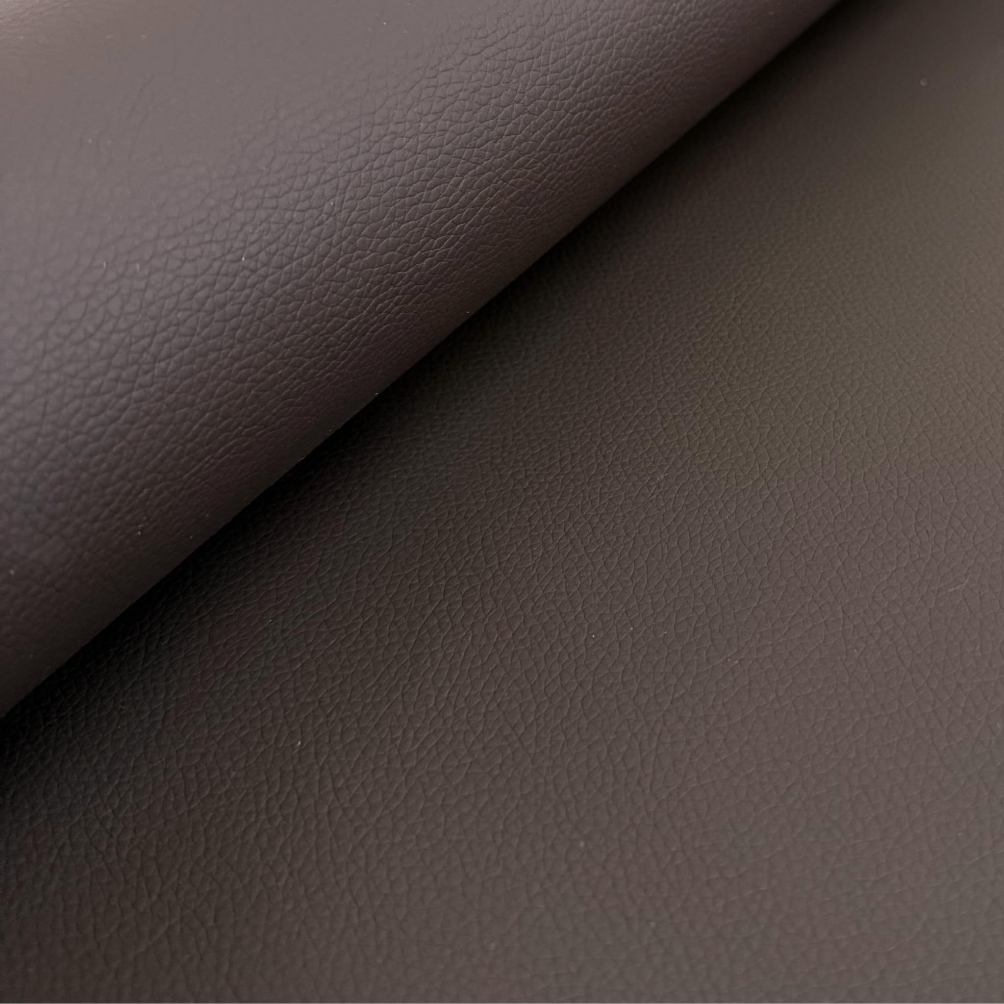 Kunstleder Leder Meterware Lederimitat für Fahrzeuge, Camper, Sofas, Möbel, Stühle, Kleidung, Polster Bezugsstoff Lederoptik Reparatur Lederflicken Geprägt Wasserdicht (Dunkel-Braun, 50cm x 150cm)