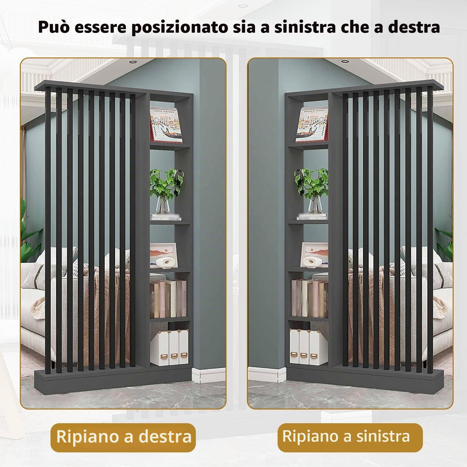 Freending kolumna działowa z półką Sto do sypialni, salonu, przedpokoju - 140 cm / 55.1in