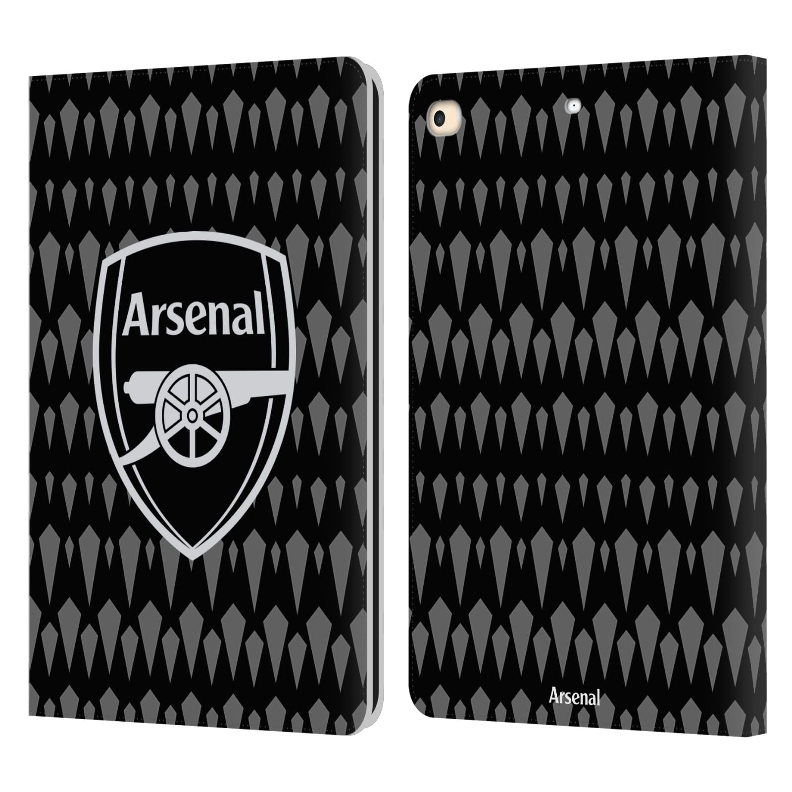 Head Case Designs Officially Licensed Arsenal FC Home Goalkeeper 2023/24 Crest Kit Leather Book Wallet Case Cover Compatible with Apple iPad 9.7 2017 / iPad 9.7 2018