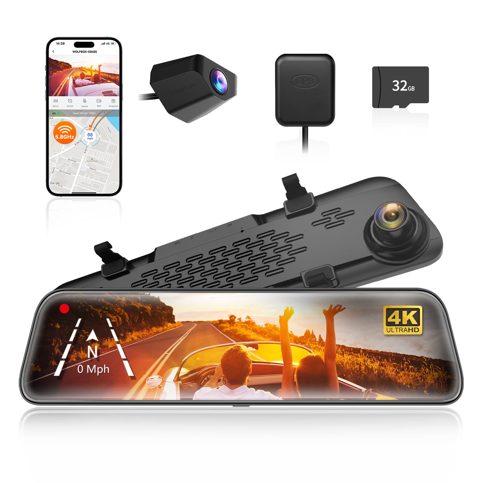 Amazon.co.jp: JADOドライブレコーダー ミラー型 SUPER VIEW 12インチ