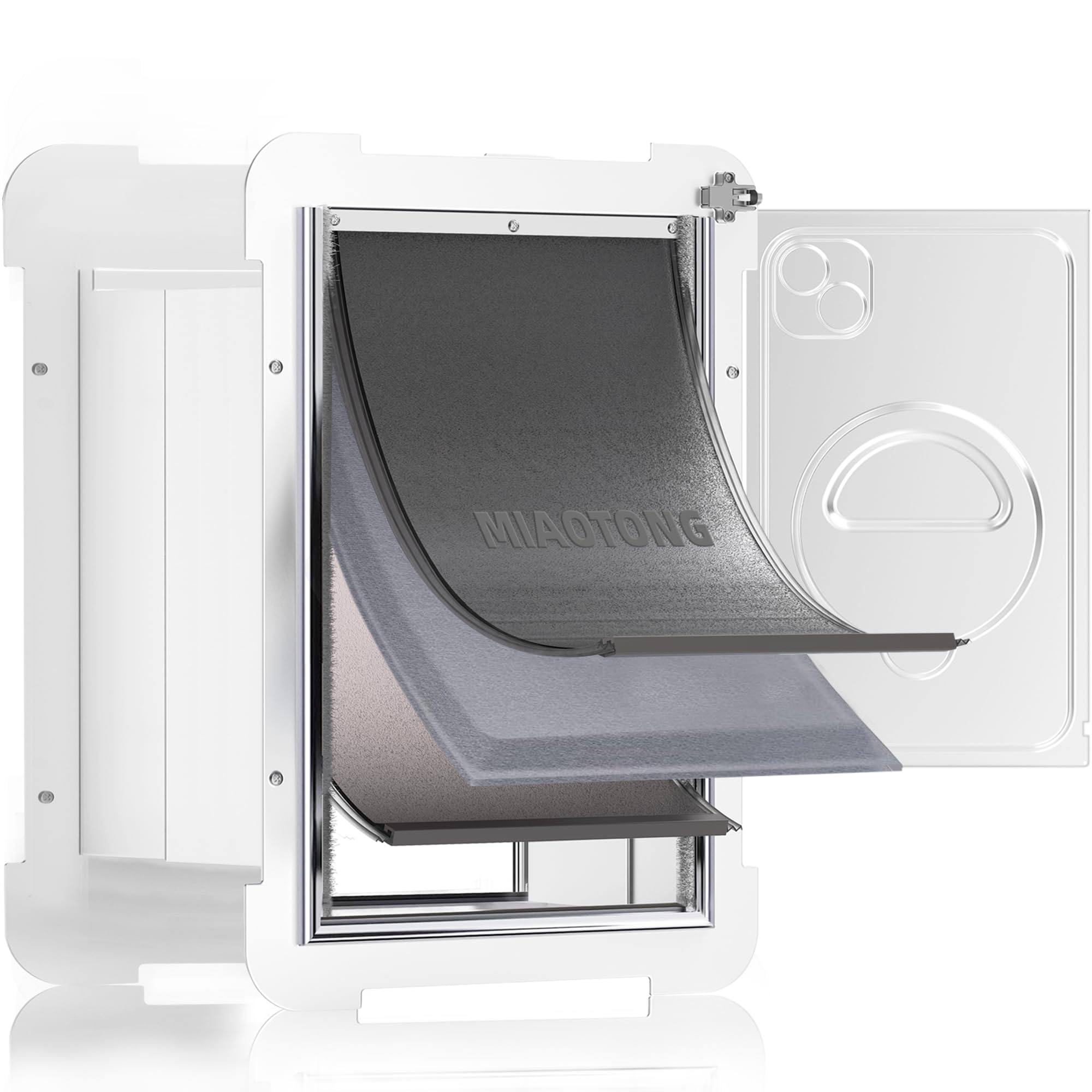MIAOTONG 3-Flap Cat Door for Wall