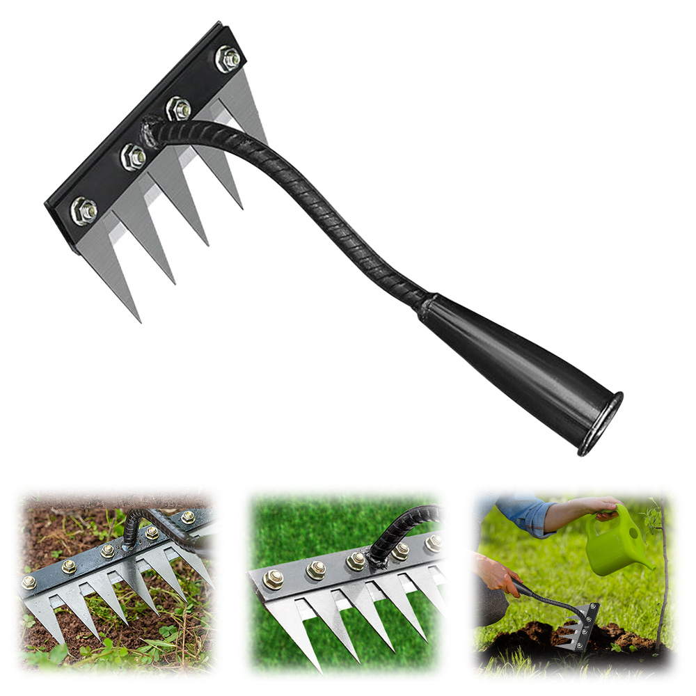Rastrillo de Hierro para Jardín 8 Dientes Acero Carbono miniatura 7
