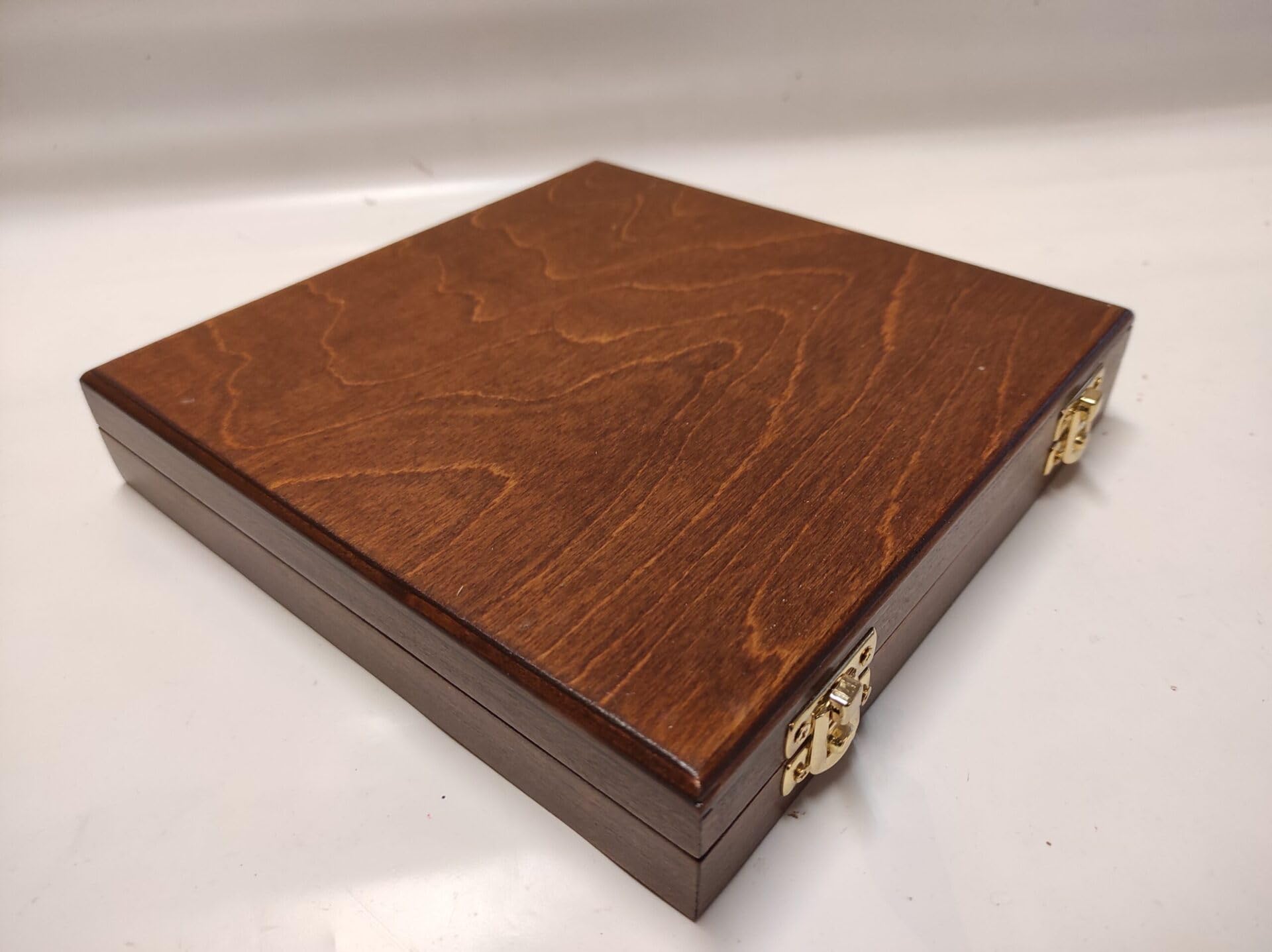 Drewniana Gablota na Monety i Medale z Aksamitną Wyściółką, 9 Przegród 50x50 mm, Kaseta Numizmatyczna dla Kolekcjonerów, Rękodzieło Made in Italy