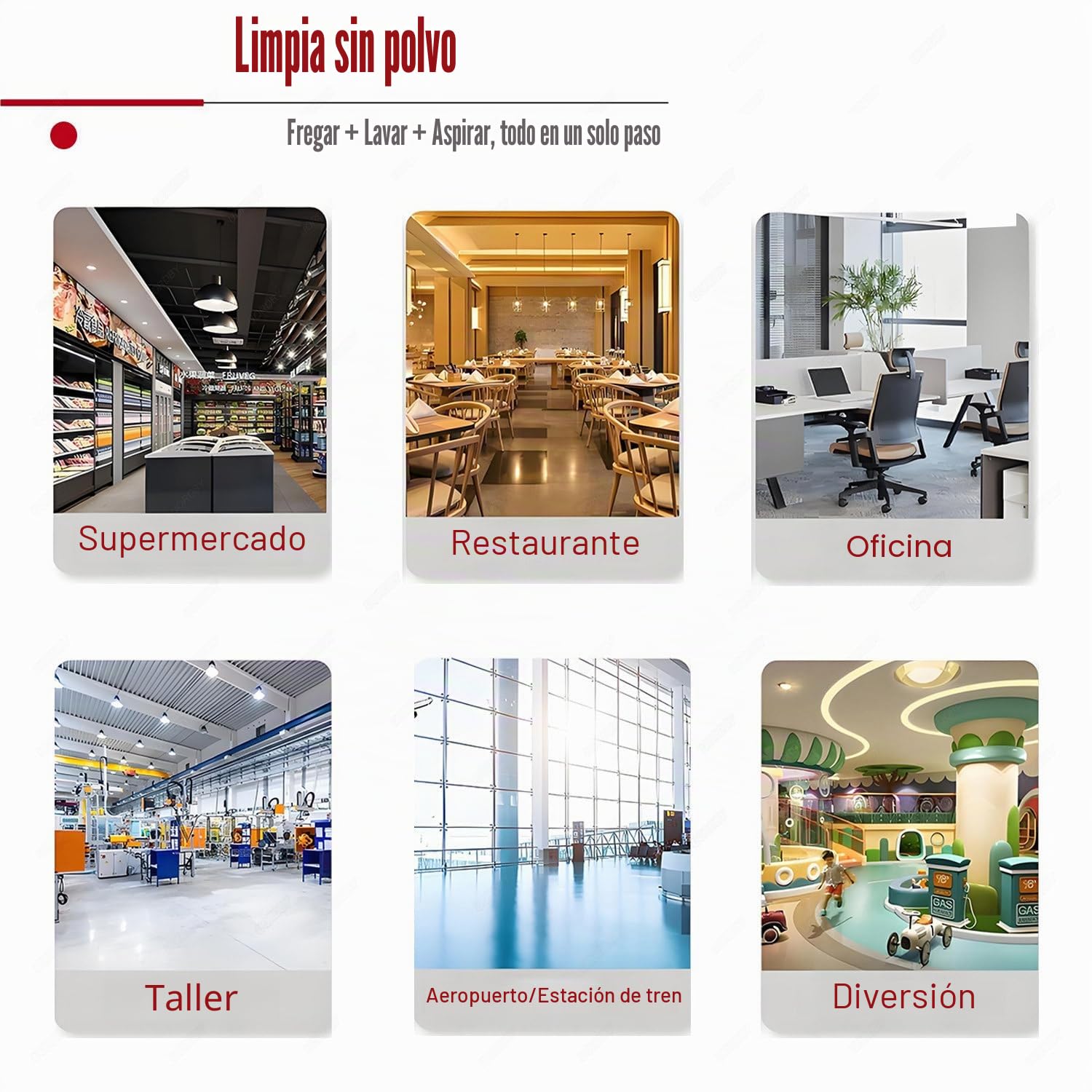 Pulidora y abrillantadora de pisos comercial con operador a pie de 43cm, cepillos dobles,almohadillas y impulsores dobles, estructura de limpieza de 360°,batería de litio recargable inalámbrica