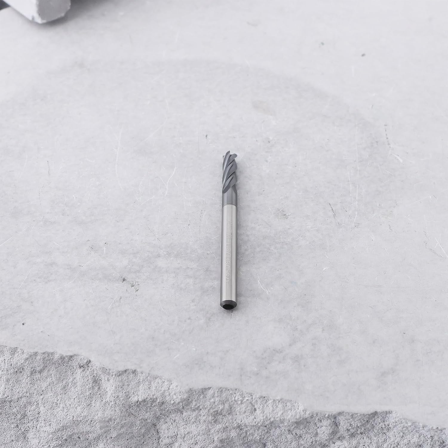 1pc 1/8 Inch Carbide Square Nose End Mill Bit 4 Flute Micro Grain Carbide Mill Bits for Hardened Steel Alloy Steel Aluminum Copper 1/8 x 3/8 x 1/8 x 1-1/2 Inch