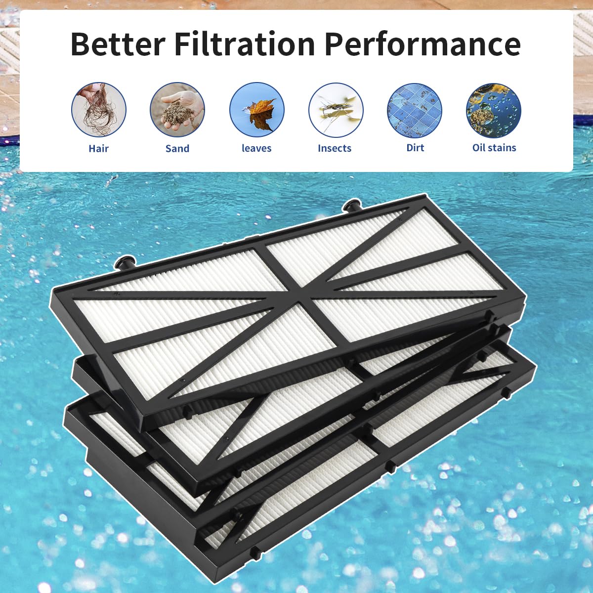 4 filtros de limpieza de piscinas compatibles con Dolphin DX3, DX4, DX4S, Supreme M3, Apollo, Apolloa Plus, H50 robot limpiador de piscinas, parte 9991422-R4