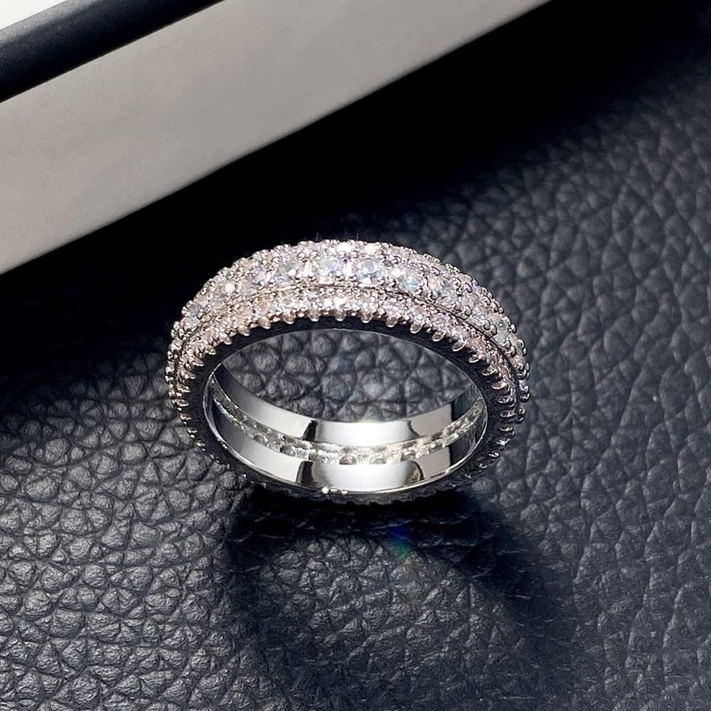 925 Sterling Silver Shiny Cubic Zirconia Rings Diamond Rings for Women Jewelry Findings Earring Backs Findings - Image 3