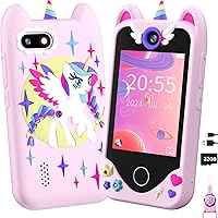 Vista 12 de Teléfono Inteligente para Niños para Regalos de Niñas - Regalo de Cumpleaños y Navidad para Niños de 3 4 5 6 Años, Juguete de Teléfono Celular