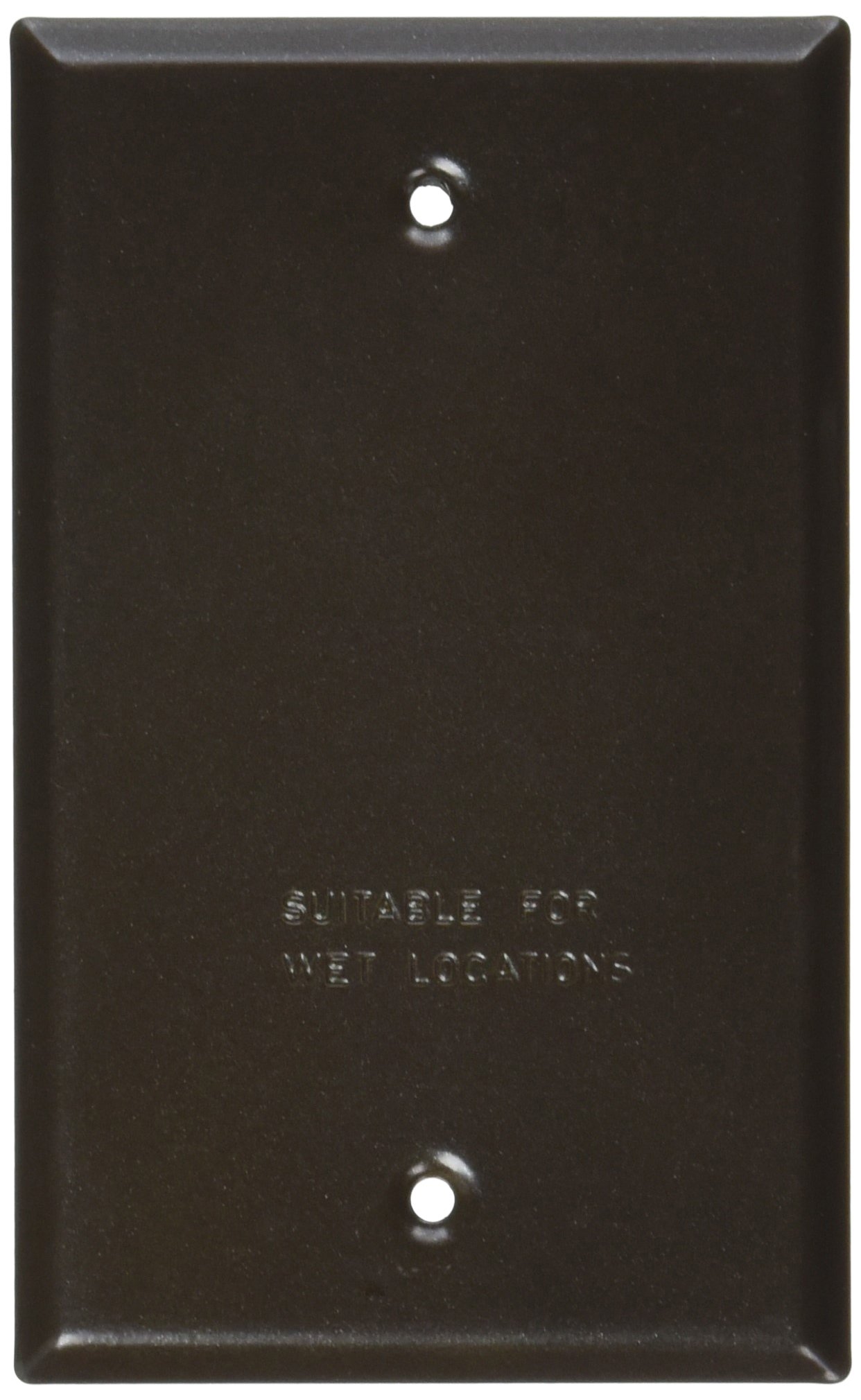 Hubbell 5173-7 Bell Raco Blank Weatherproof Device Cover, 4-17/32 in L X 2-25/32 in W, Metal, 4-17/32" x 2-25/32", Bronze