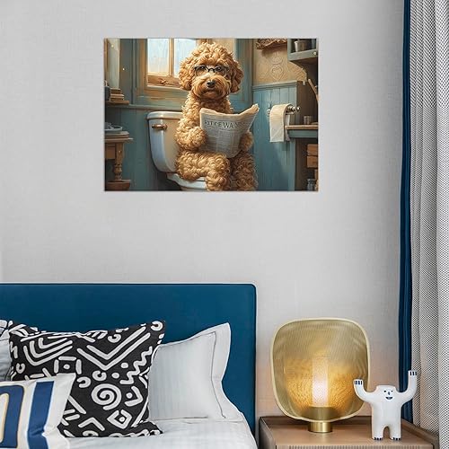 Miniatura 5 de Divertida ducha de perro, lindo peluche de perro, retro, lienzo para baño, decoración de mar, decoración hawaiana, decoración costera de pared,