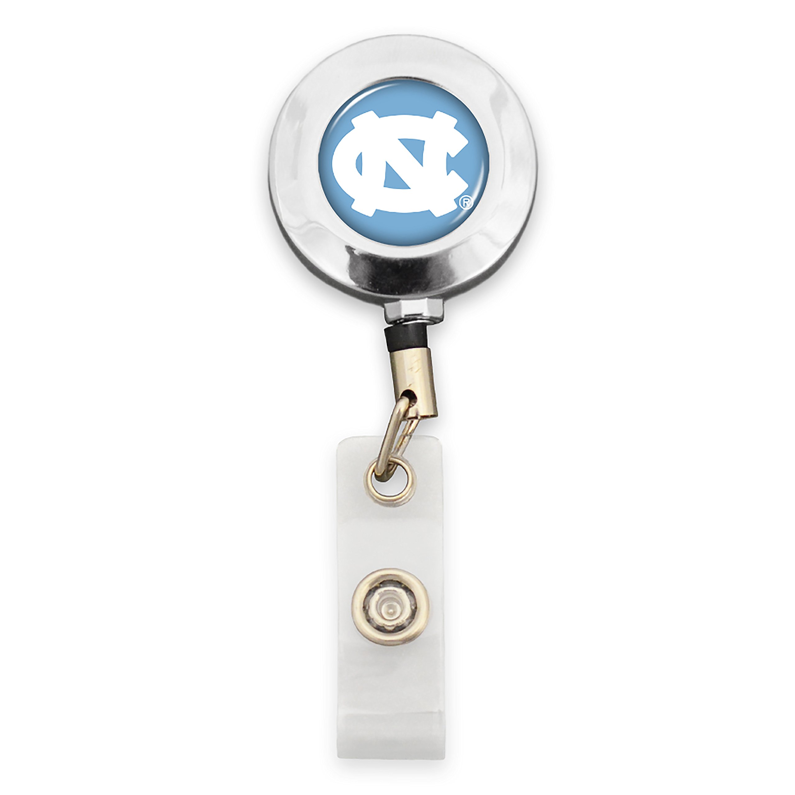 FTH Badge Reel with Alligator Clip (North Carolina Tar Heels)