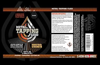 Premium Metal Tapping Fluid, Cutting Oil - 128 FL. OZ. (1 Gallon) for Drilling, Threading and Cutting, Dark Formula, Industrial Strength, Made in The USA