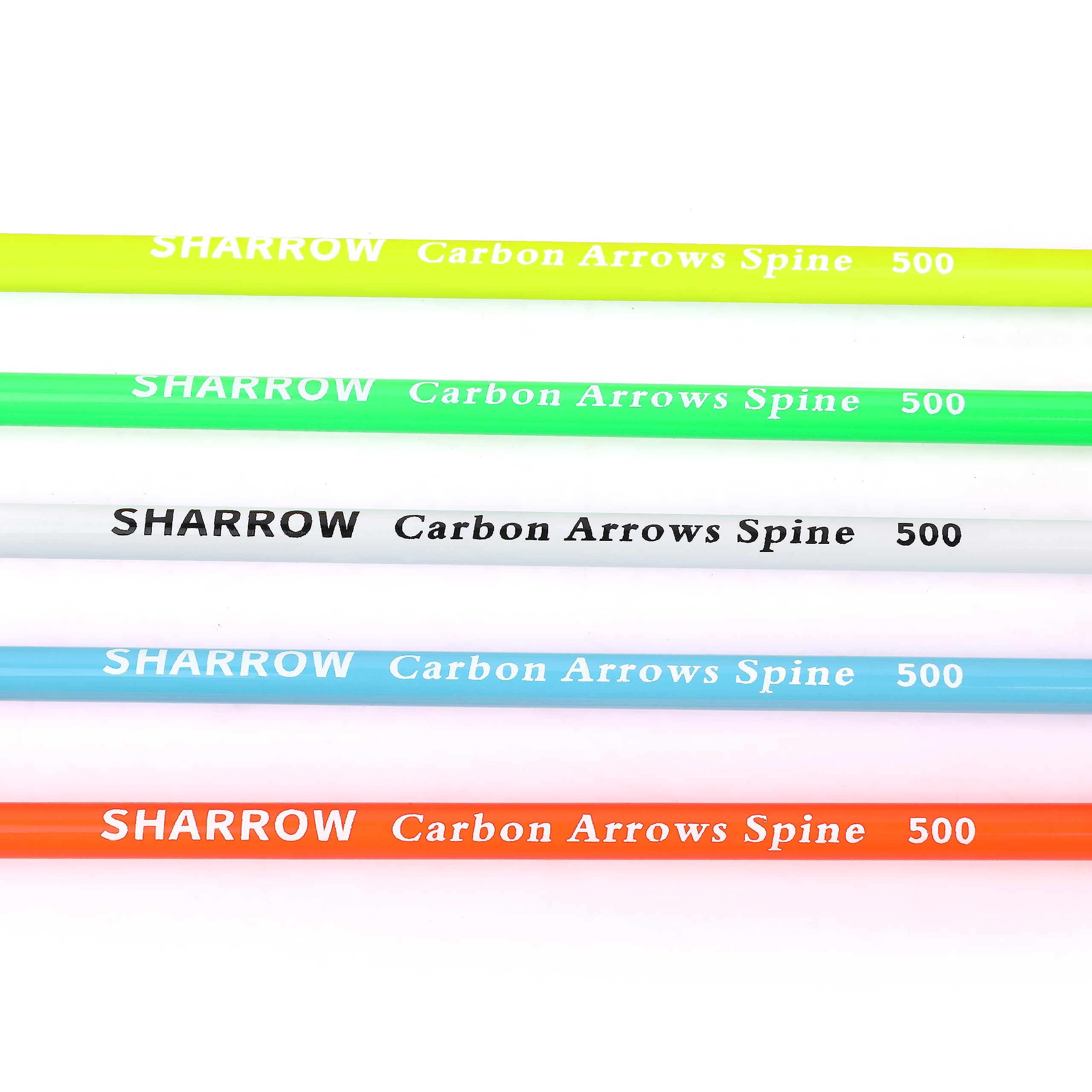 31" Flèches de Chasse en Carbone Fluorescent 500 600 Spine avec Plume Naturelle Flèches d'Entraînement pour Tir à l'arc à Poulies/Recurve/Arc Long 6/12pcs