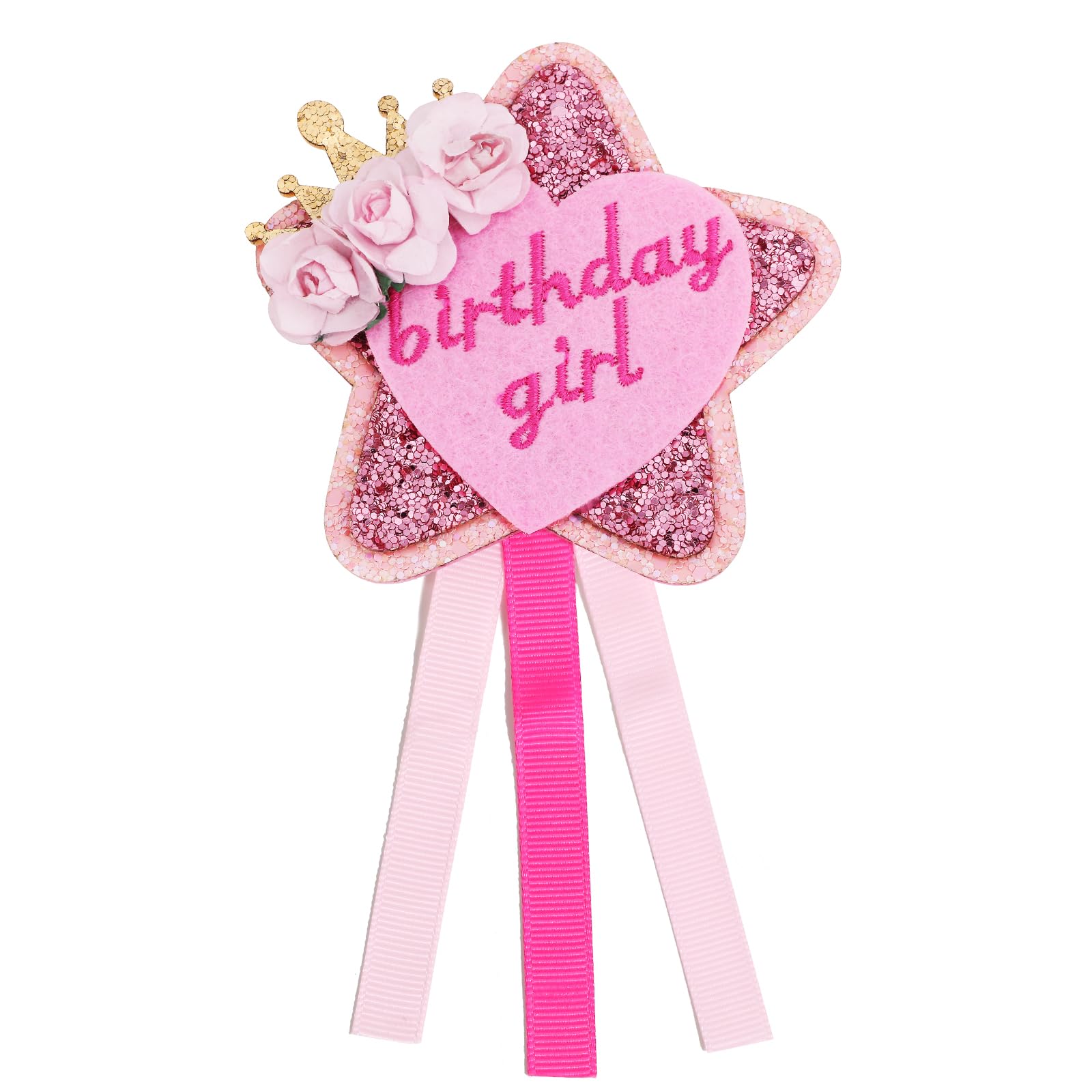 Birthday Girl Badge, Star Birthday Rosette Girls Birthday Party Decoration