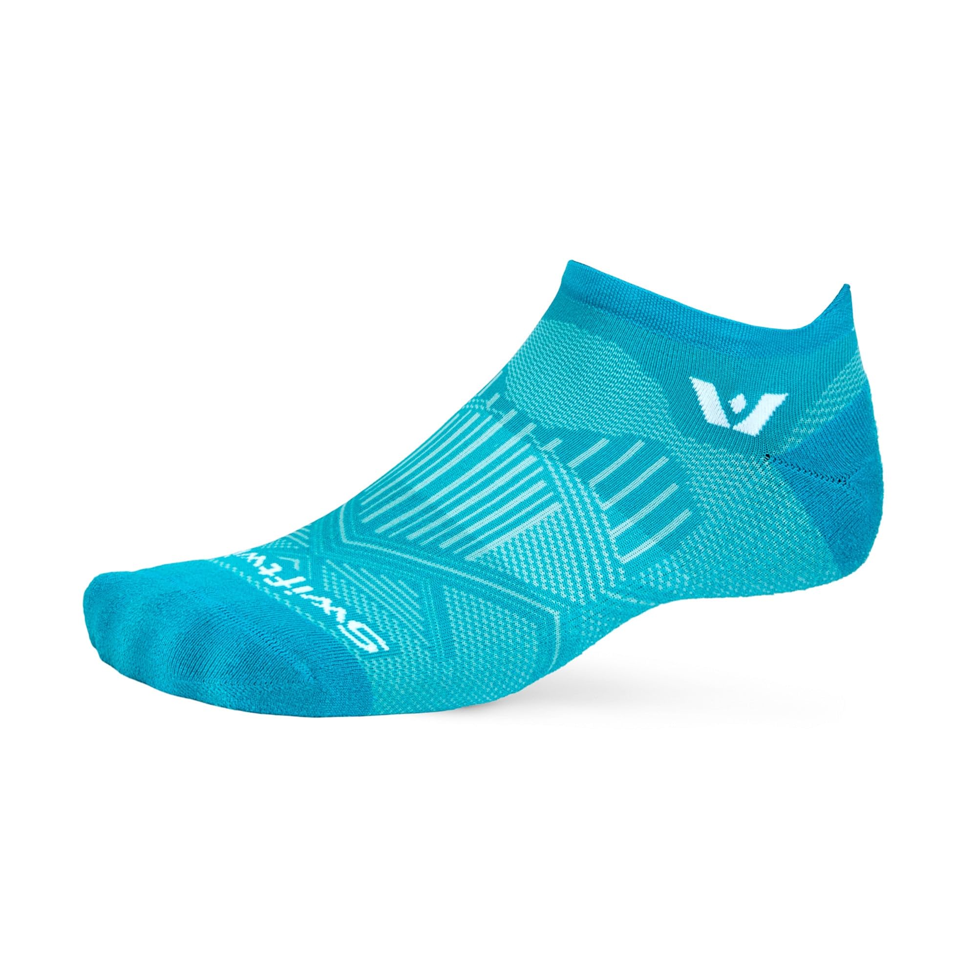 Swiftwick ASPIRE Zero No Show Performance Socks, (Aqua Sky, S)