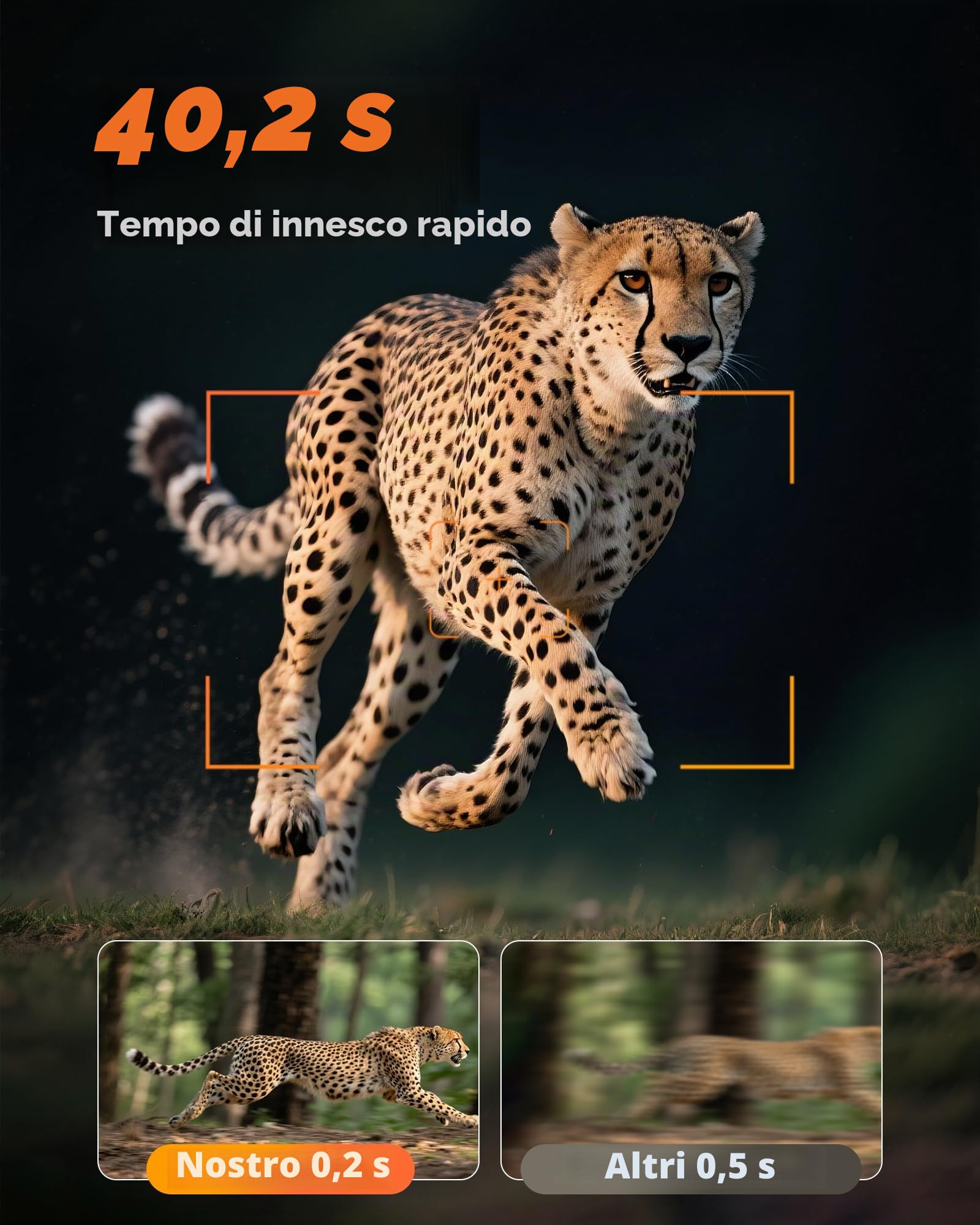 BECAMSO 4G LTE Telecamera Esterno Solare Fototrappola: 2.7K HD Fotocamera Visione Notturna Colori - Telecamere Esterno Impermeabilità IP66 Batteria 8000mAh con Sim