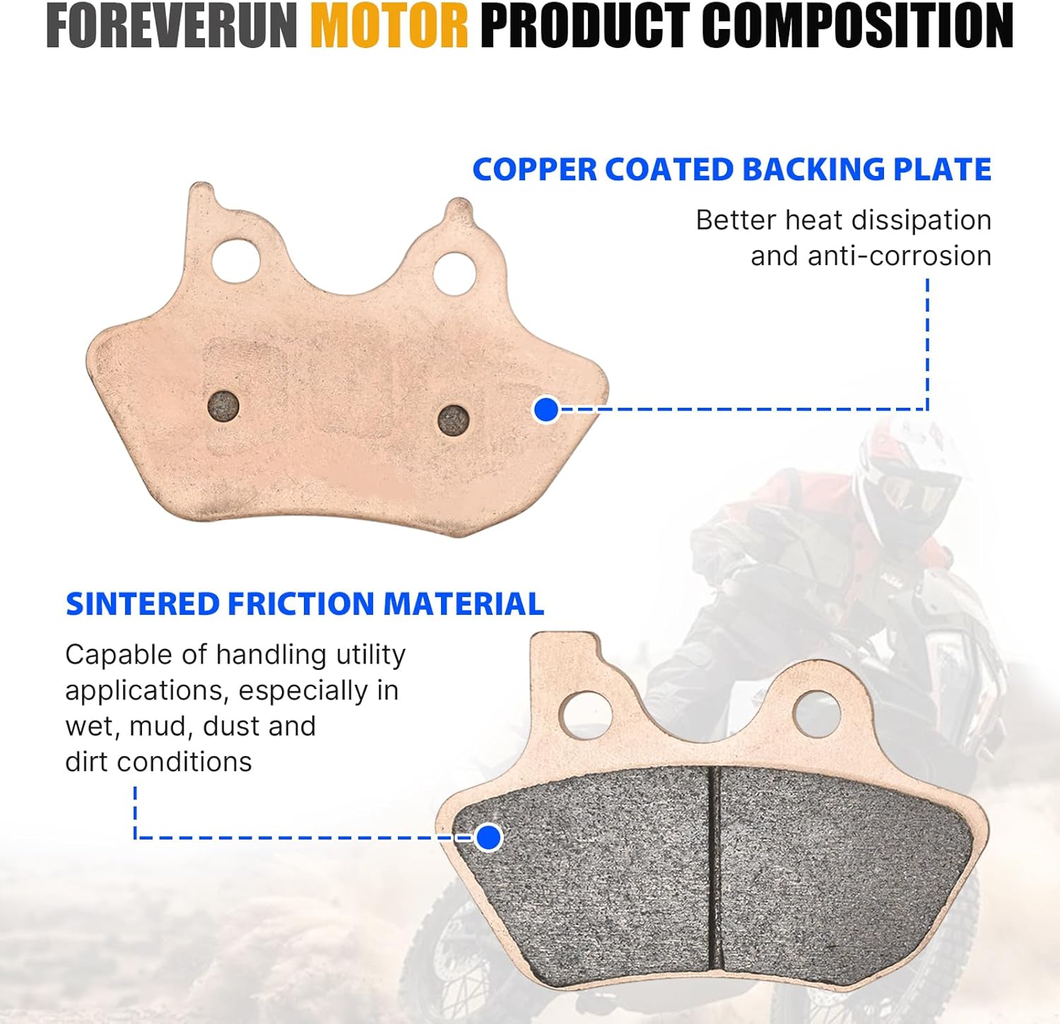 Front and Rear Sintered Brake Pads replacement for Harley Davidson Touring Flhtcu-i Electra Glide Ultra Classic 2000 2001 2002 2003 2004 2005 2006 2007