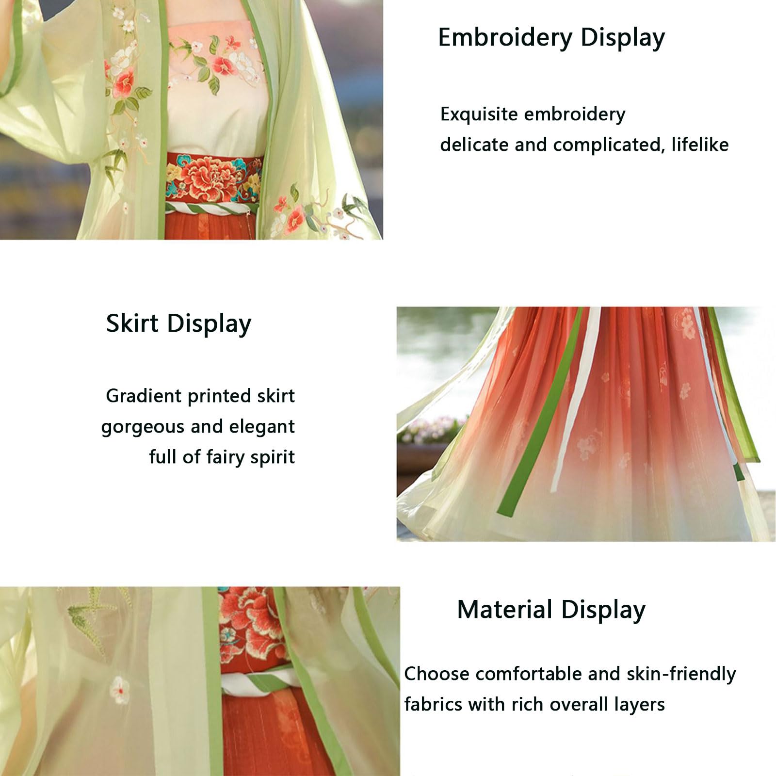 Chińska Sukienka Hanfu Dla Kobiet, Strój Na Występy Na Scenie Strój Cosplay,XL=168~175cm