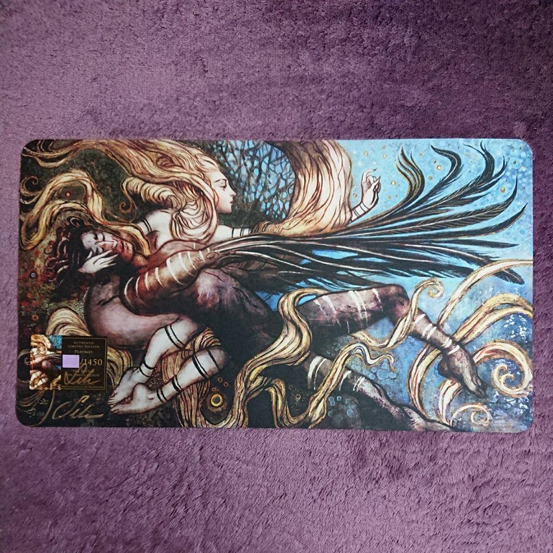 MTG Rebecca Guay 《暗黒の儀式》直筆サイン入り プレイマット