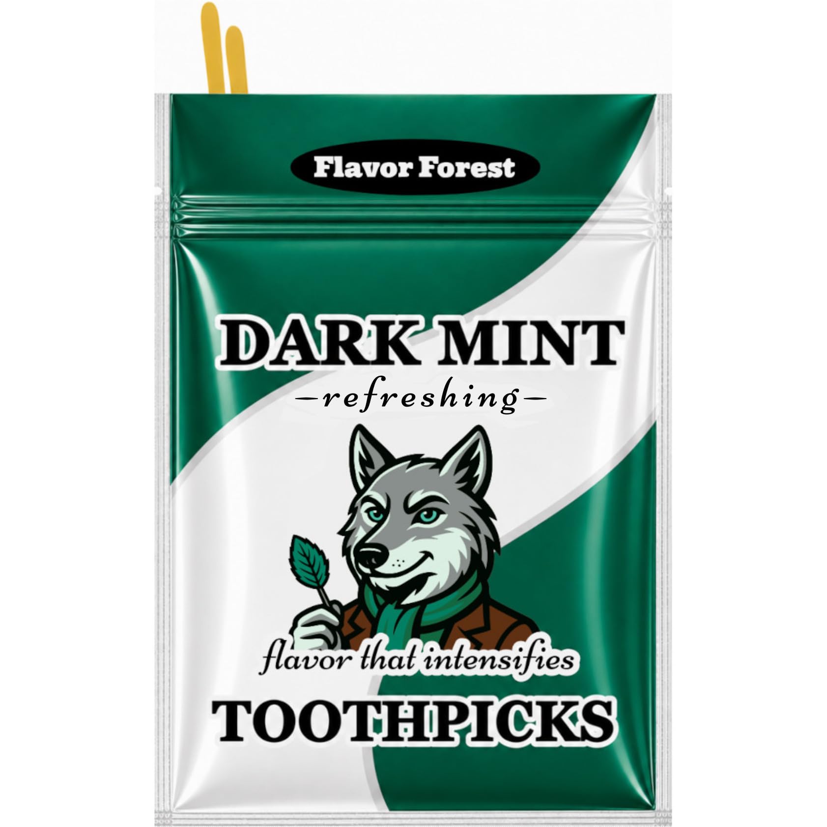 Dark Mint Chocolate Flavored Toothpicks (Flat Shape) 100ct