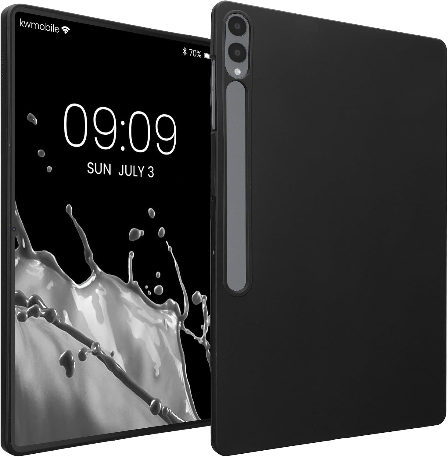 kwmobile TPU Silicone Case Compatible with Samsung Galaxy Tab S11 Ultra - Case Soft Flexible Shock Absorbent Cover - Black Matte