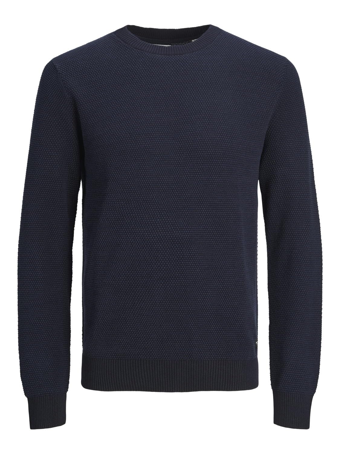 JACK & JONES Herren Knit Crew Neck Bf Strickpullover, Farbe:Dunkelblau, Größe:L