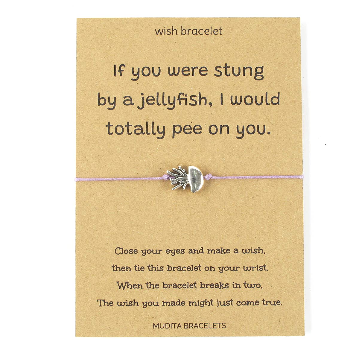 If You Were A Stung By A Jellyfish I would Totally Pee On You Jellyfish Charm Wish Bracelet