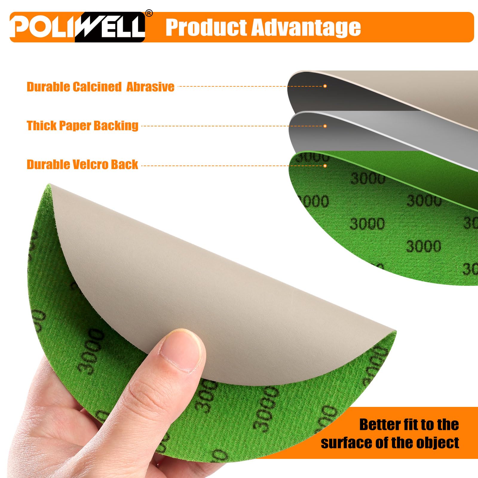 6 Inch (150mm) Sanding Discs, Waterproof Hook & Loop Heavy Duty 20.0 - View #6