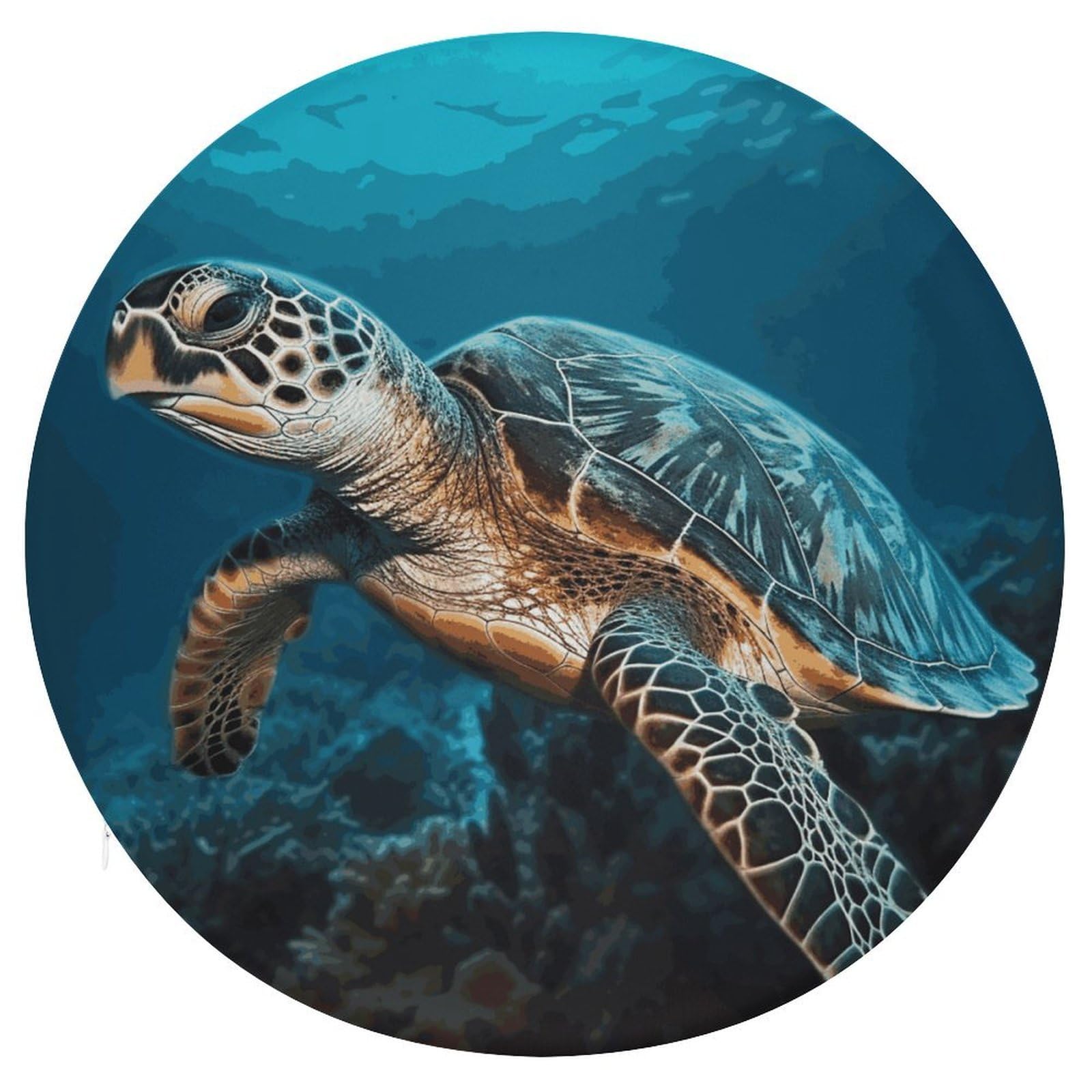 Adfgyerh Style Sea Turtle2 Cushion Memory Foam Pillow Core，Seat Cushion Detachable Design，Chair Cushions Suitable For All Seasons, And Can Be Used In Offices, Dining Rooms, Homes, And Other Settings.