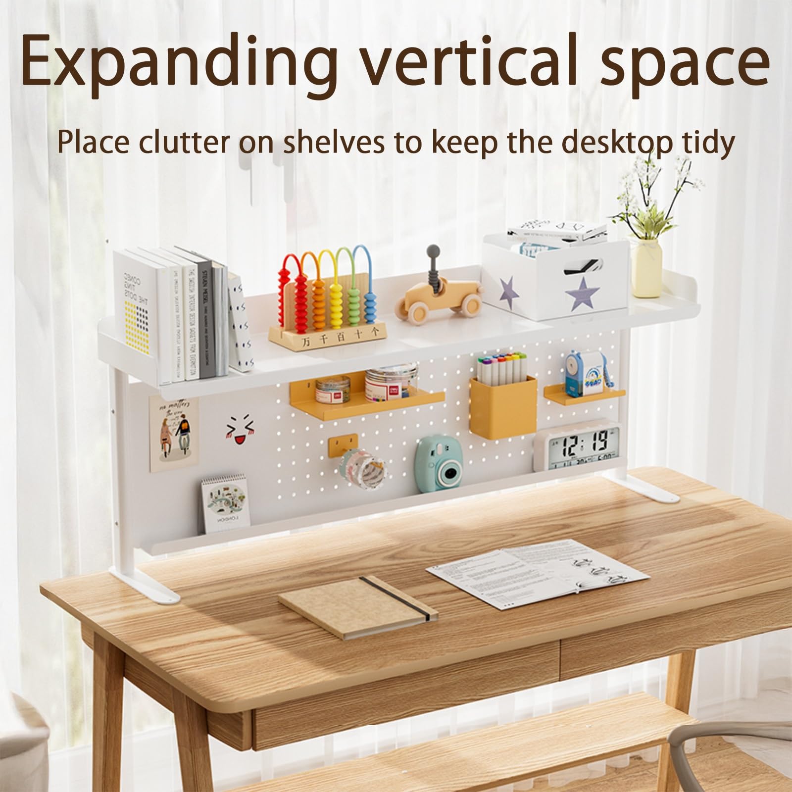 Organizer da parete per scrivania, versatile con accessori per studio, soggiorno, cucina, ufficio, adatto per scrivania