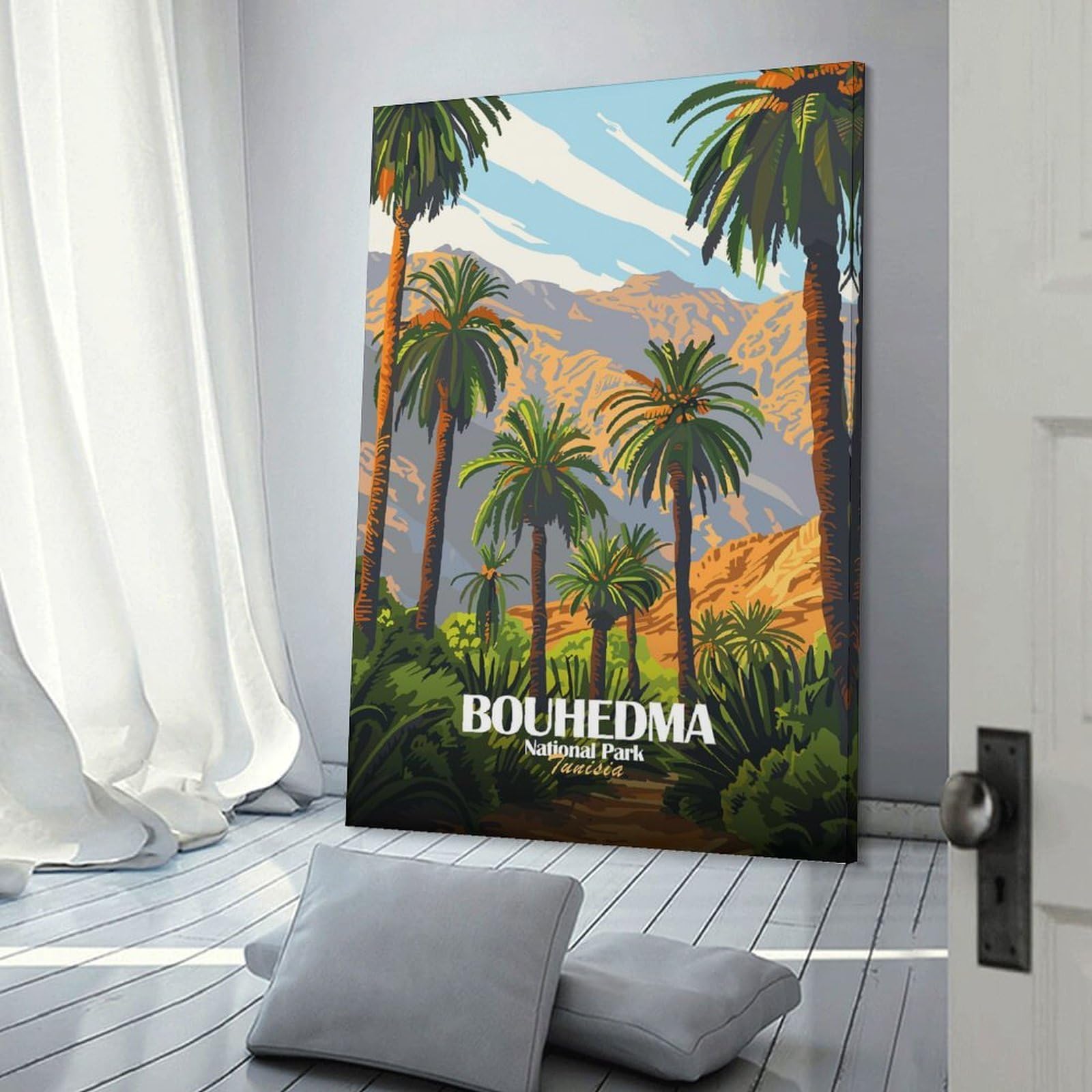 Junmoney Bouhedma National Park, Tunisia Wall Picture Print 08x12inch(20x30cm), for Home Walls, Creative Rooms Or Shared Spaces, Stylish Home Artwork for Focal Walls