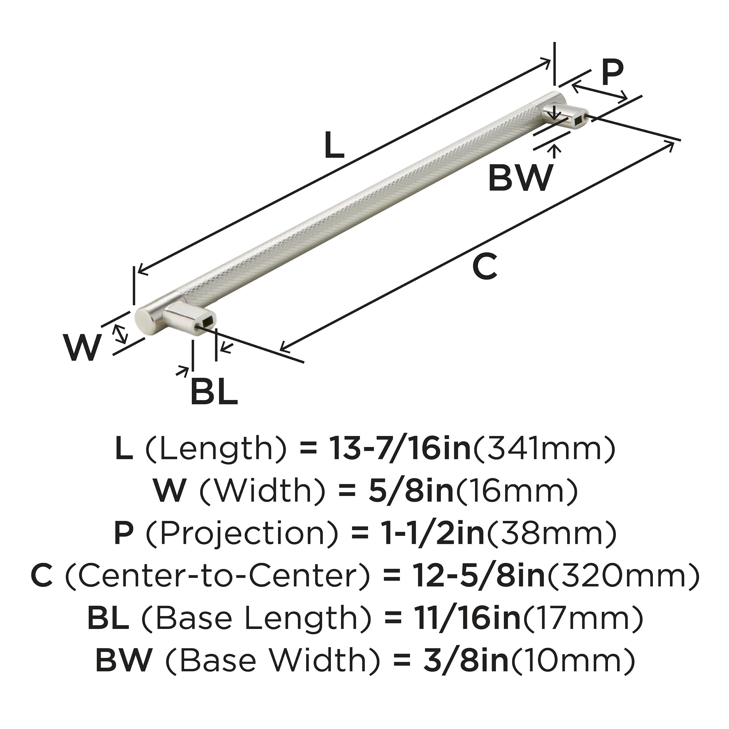 Amerock, Satin Nickel, 12-5/8 inch (320mm) Center-to-Center - Image 4