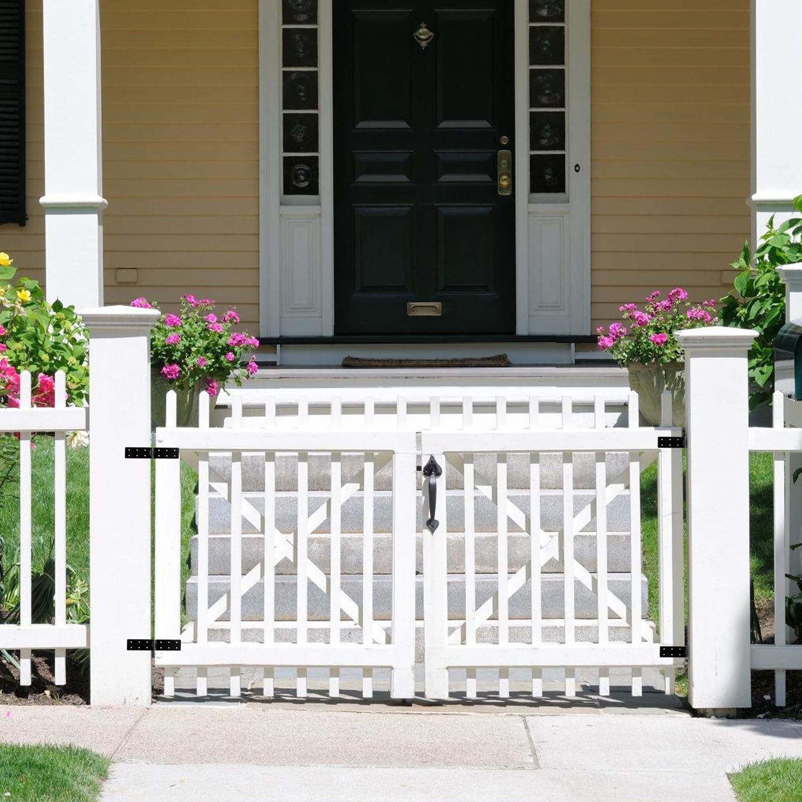 LDXDRU 6er Set Scharniere Klappbar - Schwerlast Scharniere Schwarz Für Türen & Möbel