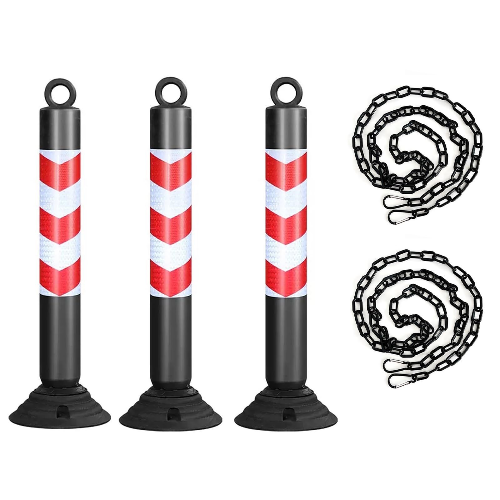 WQPMNYG Expandable Stanchion with Chain for Crowd Control, Traffic Safety Barrier for Parking, Events & Construction