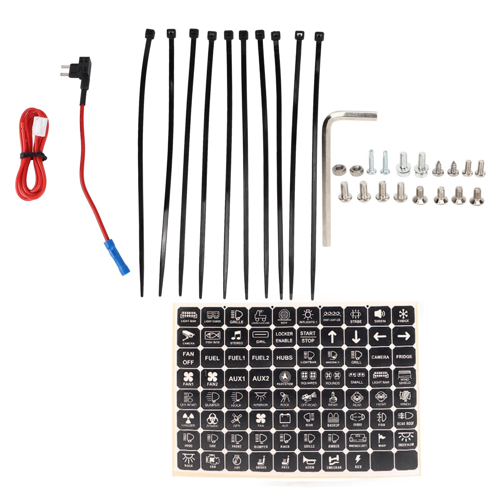 Panel PrzełącznikóW Samochodowych LED 8 Gang, Aluminiowy Dotykowy Panel Sterowania Samochodu 12 V 24 V IP65 1500 W Niebieskie Podświetlenie Rozpraszanie Ciepła dla Ciężarówki Łódź ATV UTV Bus