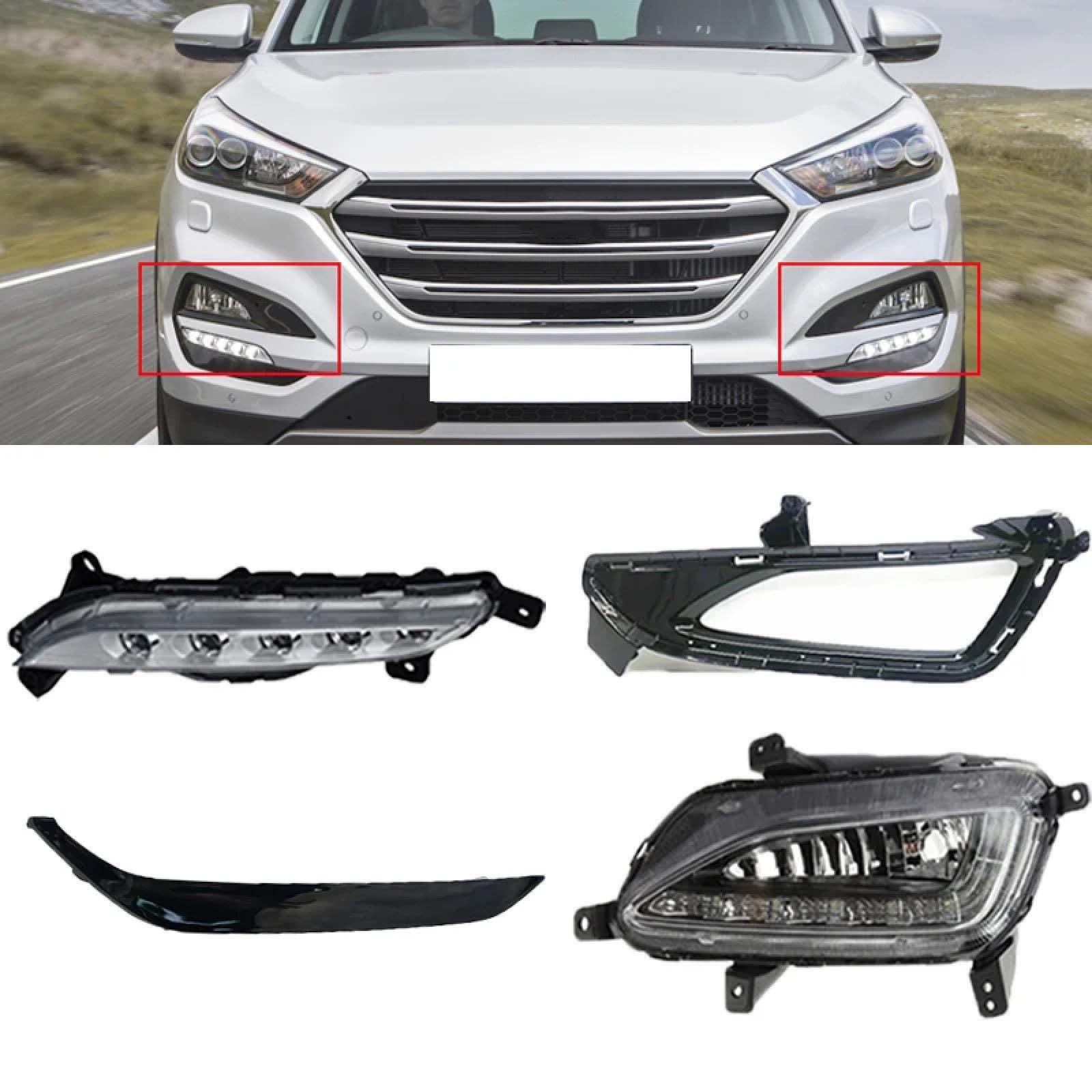 Genuine OEM Fog Lamp Set With Covers & Harness – For 2016+ Hyundai Tucson (Left + Right)