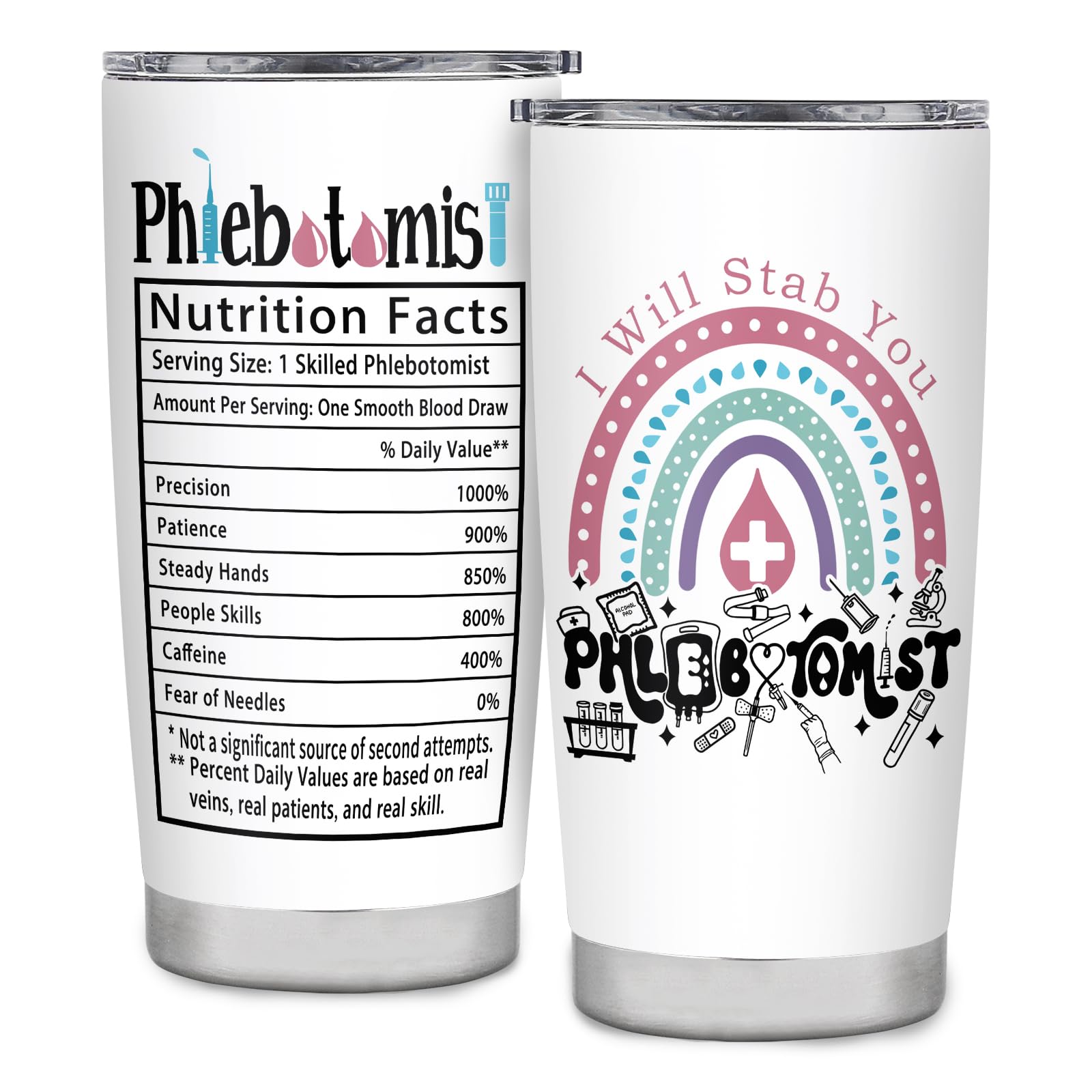 Phlebotomy Gifts for Women,Phlebotomist Graduation Birthday Christmas Gifts,Phlebotomy Week Gift,Travel Coffee Tumbler Mug 20oz