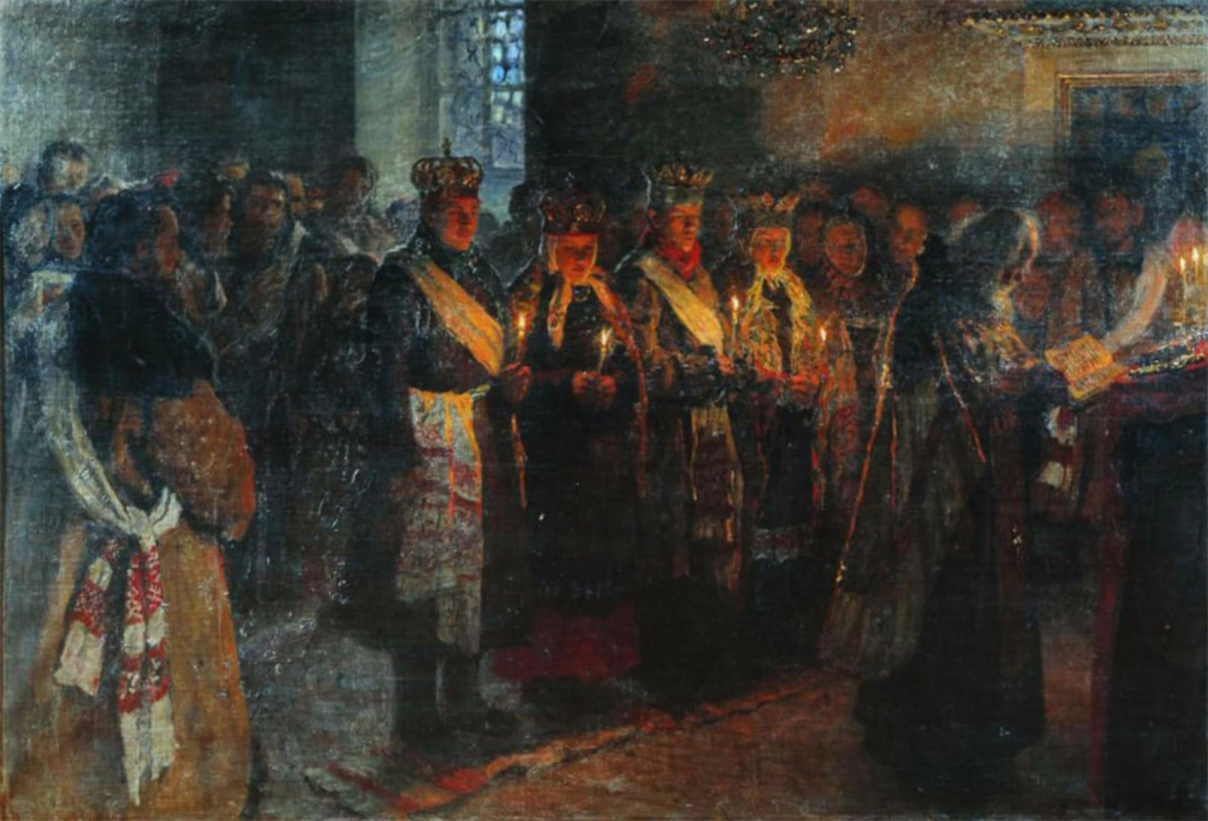 POSTERIIk Famous Modern Artwork Art Mural Wedding Nikolay Petrovich Bogdanov-belsky Oil Paintings Pictures for Home Decor 60x90cm