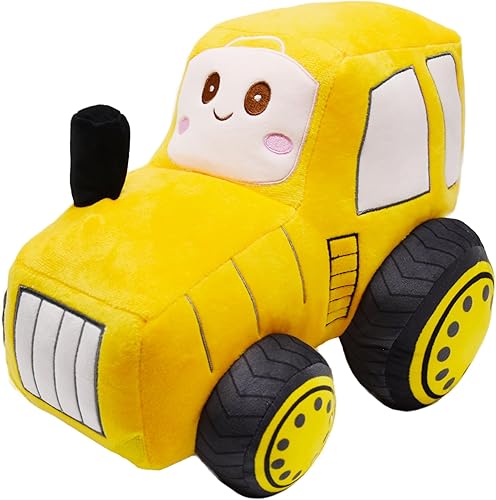 Juguete de peluche de tractor de felpa suave, almohada de peluche súper linda, excelente regalo para niños o fiesta de cumpleaños de 12 pulgadas