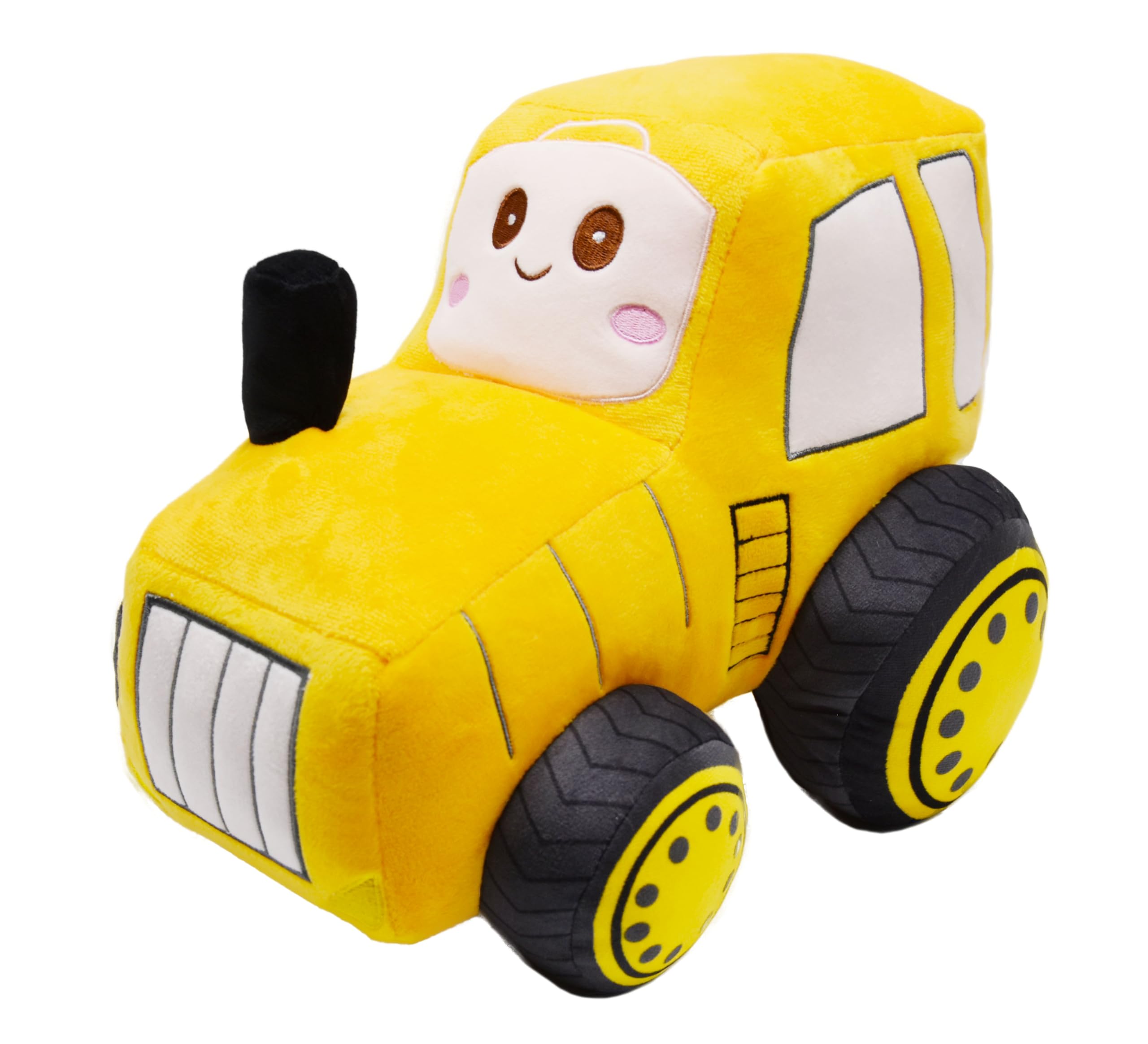 Soft Plush Tractor Stuffed Truck Toy Super Cute Car Plushie Throw Pillow Excellent Gifts for Kids or Birthday Party 12 Inches (Yellow)