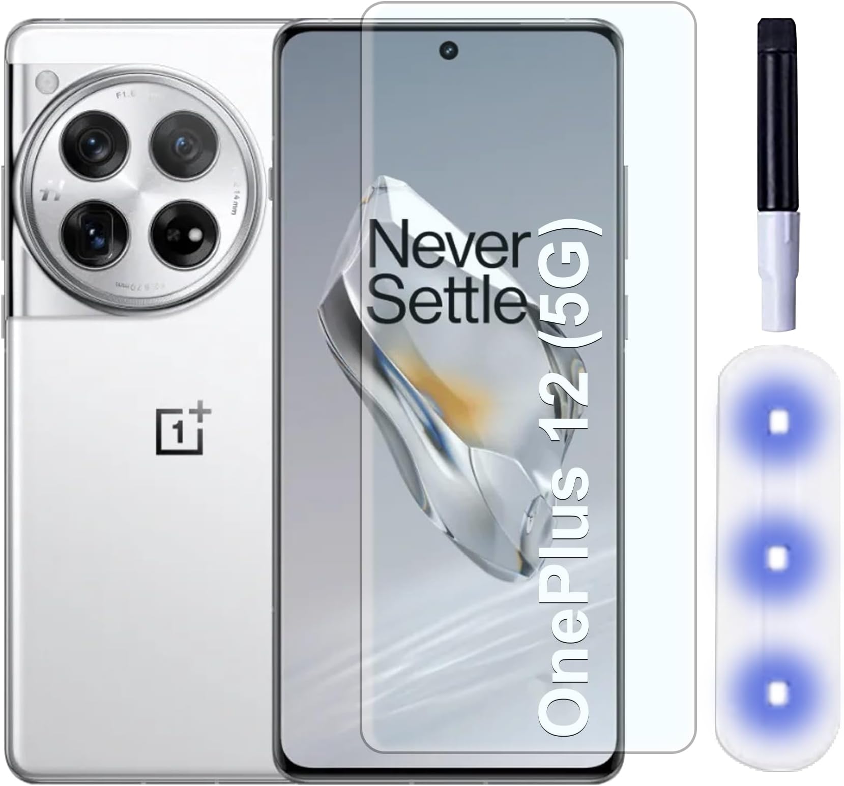 Pellicola In Vetro Temperato Curvo Per Oneplus 8 Pro Vetrino Di Protezione - Foto 5